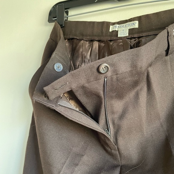 Pendleton Brown Wool Trousers Size 8 - Picture 5 of 6